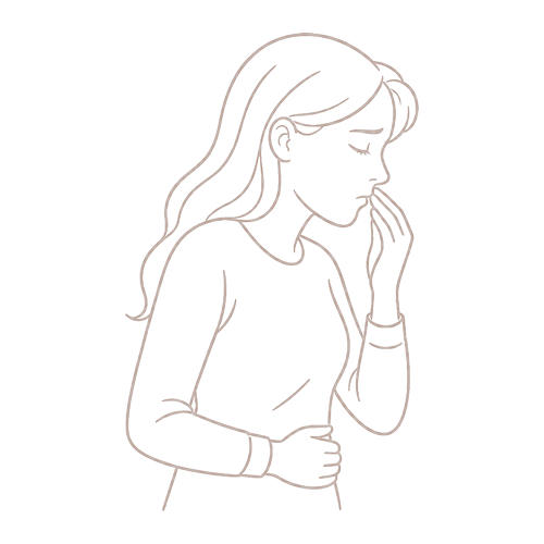 栄養バランスと胃腸の弱りを表すイラスト