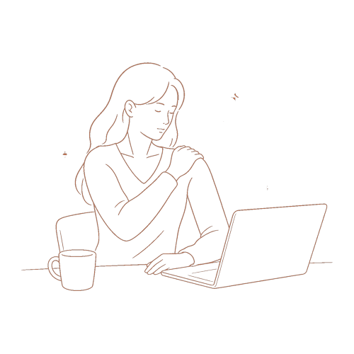 姿勢不良・使い過ぎによる負担を表すイラスト